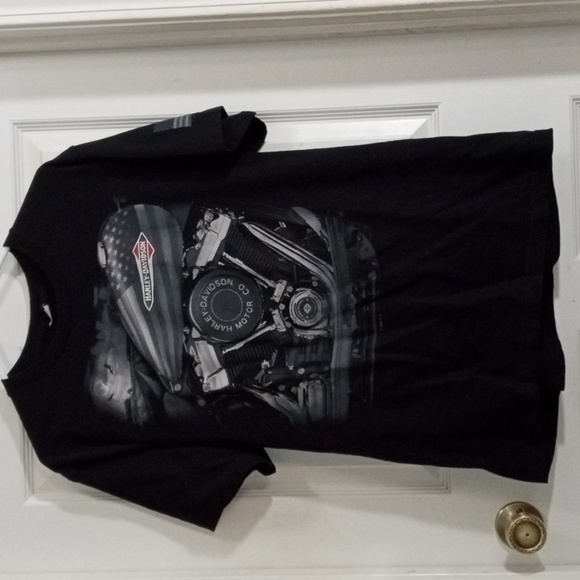 Harley-Davidson Black Short Sleeve Tee Men’s Large - Picture 2 of 7